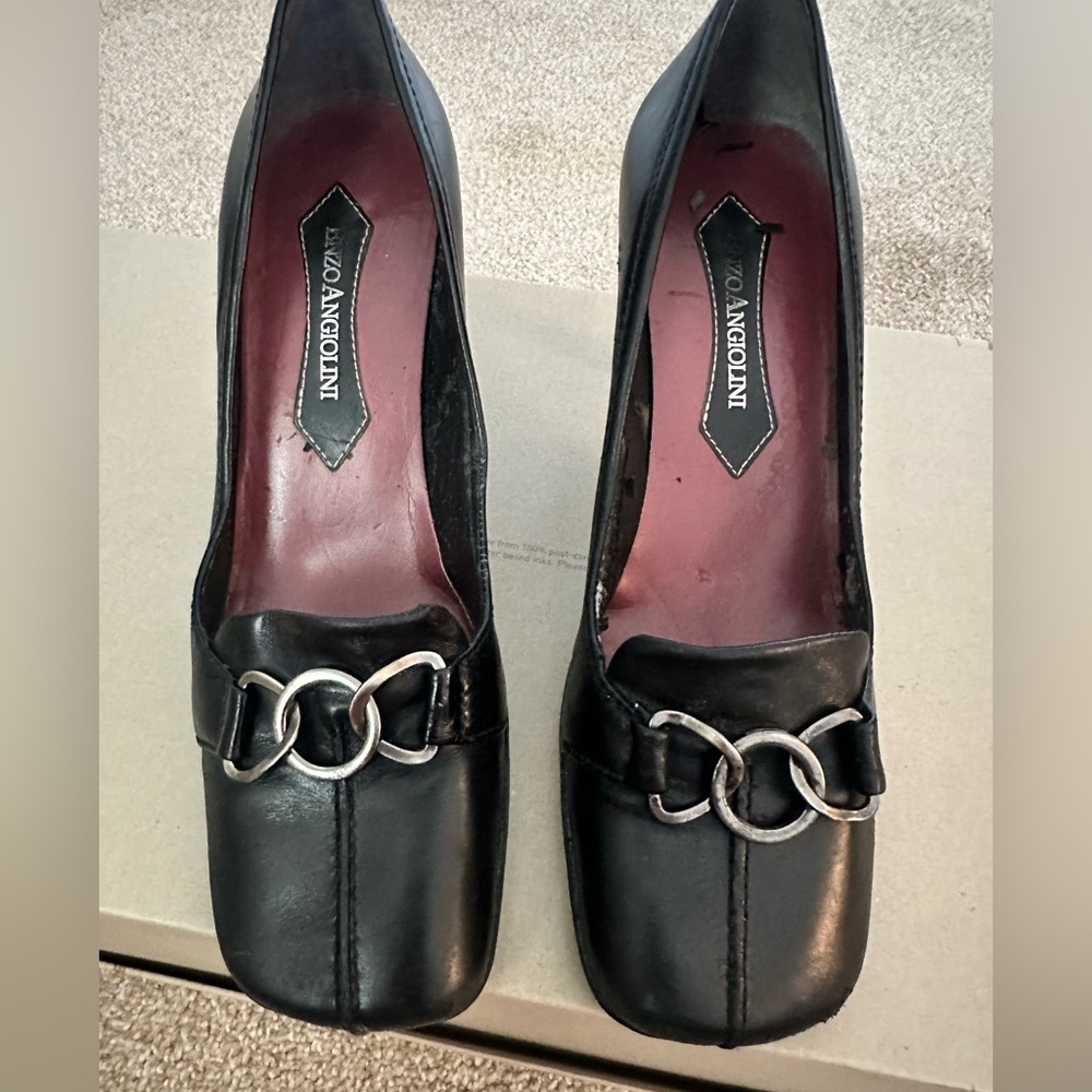 Enzo Angiolini Vintage Black Heels, Size 7.5